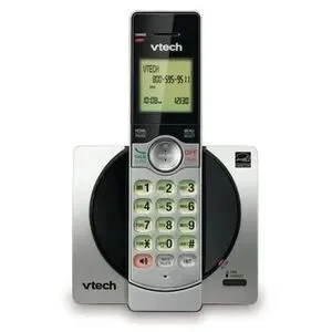 VTech DECT 6.0 Expandable Cordless Phone with Call Block CS6919 (Silver & Black