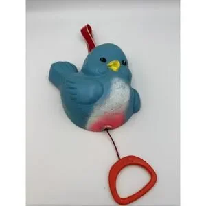 VTG 1968 Fisher Price BLUEBIRD Music Box Pull Crib Toy CHILDREN'S PRAYER# 189