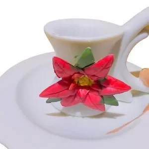 VTG‎ 1983 Gift Co. White Bisque Ceramic Sleeping Mouse Christmas Candle Holder