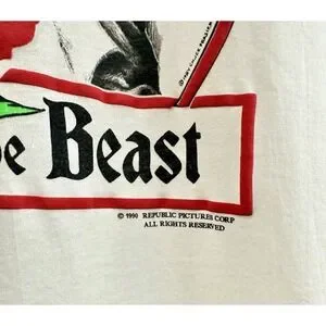 VTG 1990 Beauty & The Beast Tee Shirt Screen Stars Best Perlman Hamilton USA XXL