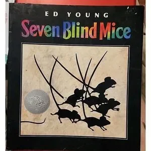 VTG 1993 Ed Young SEVEN BLIND MICE (Reading Railroad) Classic Asian Folk Tale