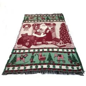 Vtg 1993 Manual Woodworkers And Weavers Christmas Santa Tapestry 44x66