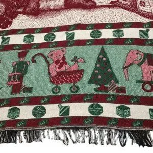 Vtg 1993 Manual Woodworkers And Weavers Christmas Santa Tapestry 44x66