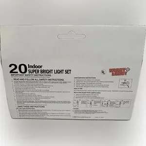 VTG 20 INDOOR SUPER BRIGHT LIGHT SET VIBRANT RED HOBBY LOBBY CHRISTMAS TREE