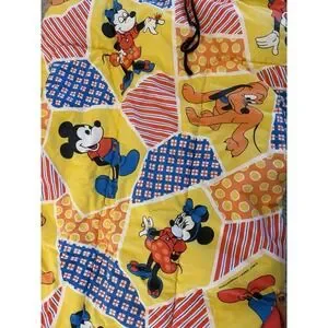 VTG Disney Mickey Minnie Mouse Pluto Sleeping Bag 77"length X 33" Width Read