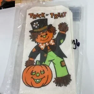 Vtg Halloween Trick Or Treat Cookie Cutters Orig. Box New & Treat Bags