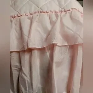 Vtg JC Penney 60s Pink Ruffled Layers Bedspread Twin
