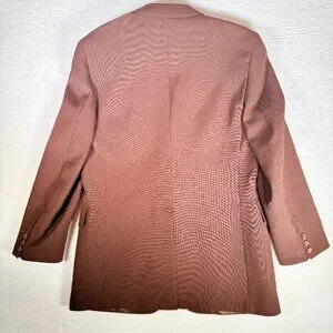 VTG Levi's Mens 40R 2-Button Action Suit Blazer/Jacket Brown STA-PREST EUC