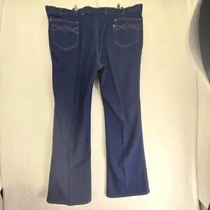 VTG Levis For Men 80s 90 Jeans Sz 48x32 Blue Denim Boot Cut With Skosh More Room