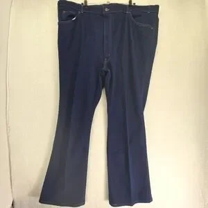 VTG Levis For Men 80s 90 Jeans Sz 48x32 Blue Denim Boot Cut With Skosh More Room
