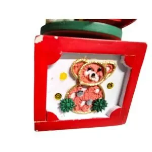Vtg RARE Enesco Christmas Toy Music Box Rocking Horse 1985 "Toy Land" Works Spin