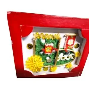 Vtg RARE Enesco Christmas Toy Music Box Rocking Horse 1985 "Toy Land" Works Spin