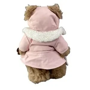 VTG Robert Raikes Amelia Aviator Teddy Bear Plush Toy Wood Face Collectible