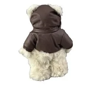 VTG Robert Raikes Lindy Jr. Aviator Teddy Bear Plush Toy Wood Face Collectible