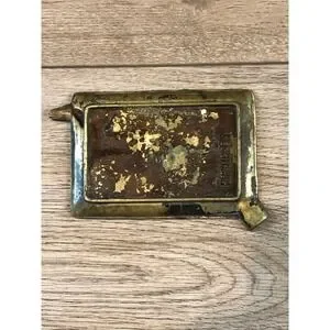 VTG Solid Brass Horse Ashtray Trinket Dish Equestrian Rodeo County Patina Signed