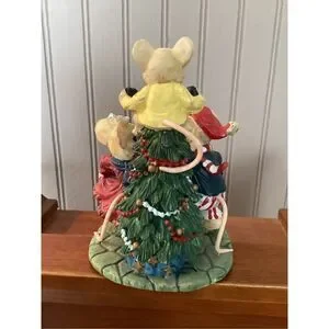 VTG Three Dancing Mice Christmas Tree Figurine