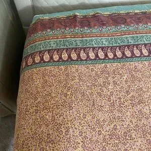 Vtg Westpoint Stevens Flat sheet floral w paisley Boho/Cottage