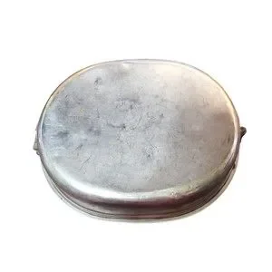 Vtg WWII US ARMY Meal Kit Folding Divided Pan Plate W Handle Vollrath Co 1942