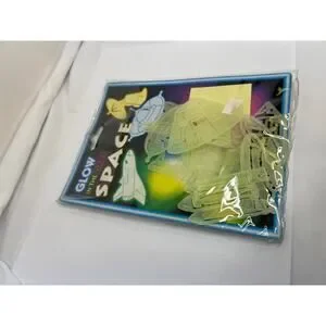 Vtg Y2k Black Light Set Glow In The Dark Space Shapes Pack