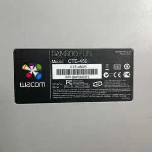 Wacom CTE-450 Bamboo Fun Graphic Writing Tablet With Mouse & Cord NO PEN