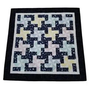 Wall Quilt 38" Square Dragons Castles Pinwheel Pink Blue Floral Hearts Baby Room