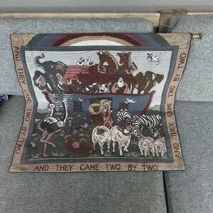 Wall Tapestry Noah's Ark And They Came Two by Two Nursery Child Room