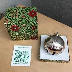 Wallace Silversmiths 1980 Silver Sleigh Bell - 10th Annual Limited Edition