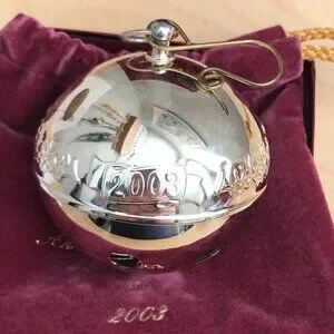 Wallace Silversmiths 2003 Silver Sleigh Bell - 33rd Annual Limited Edition