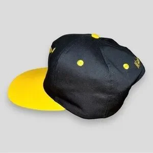 Walt Disney World Mickey Mouse Hat Cap Adjustable Black & Yellow MINT Snapback