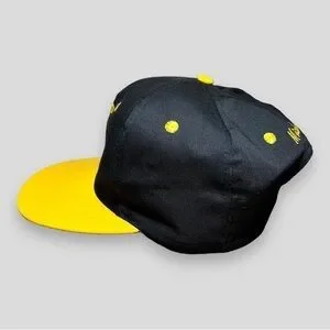 Walt Disney World Mickey Mouse Hat Cap Adjustable Black & Yellow MINT Snapback
