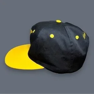 Walt Disney World Mickey Mouse Hat Cap Adjustable Black & Yellow MINT Snapback