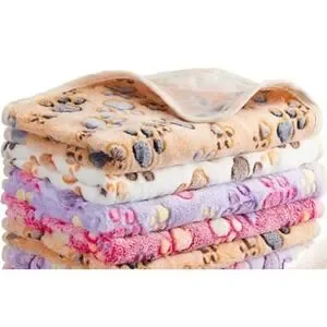 Warm & Soft Fluffy Fleece Flannel Pet Cat Dog Blanket Mat Throw 24x16" SMALL 4pk