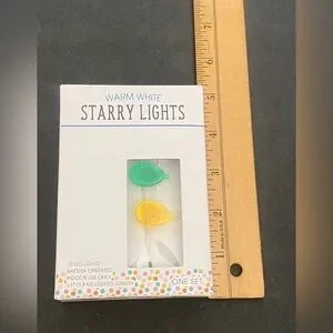 Warm White Starry Lights 10 Led Battery Operated Balloon Shaped String Indoor