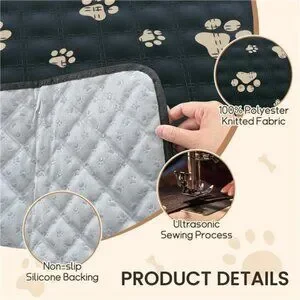 Washable 3 Pack Reusable Puppy Pads With Super Absorbent -(Black 18"x24")