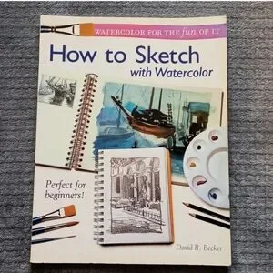 Watercolor Painting Sketch Book Paperback Art Tutorial Crafts Paint Artwork DIY