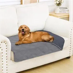 Waterproof Dog Bed Cover Blanket 30" x 53" Soft Reversible Pet Blanket Grey NEW