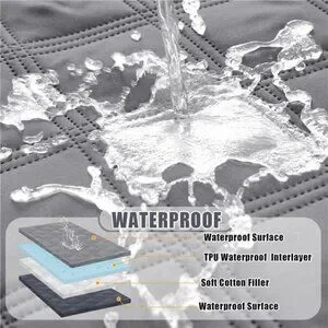 Waterproof Dog Bed Cover Blanket 30x70 Soft Reversible Pet Blanket GRAY Comfy NW