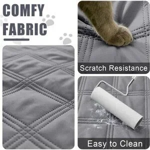 Waterproof Dog Bed Cover Blanket 40x50 Soft Reversible Pet Blanket Gray Comfy NW