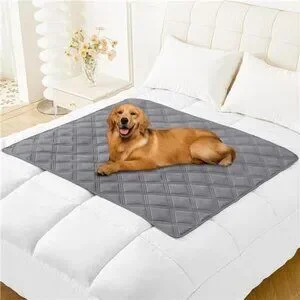 Waterproof Dog Bed Cover Blanket 40x50 Soft Reversible Pet Blanket Gray Comfy NW