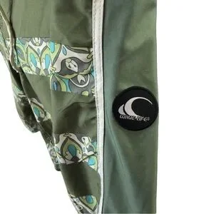 Wave Life Board Shorts Swim Men XL 38 Tall Sage Green With Horizontal Geometric