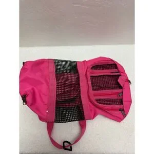 Wellver Pink Soft Sided Cat Grooming Bag With Mesh Windows Zipper Closure Small‎