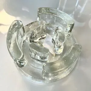 West Germany Brutalist MCM Vintage Glass Teapot Warmer