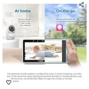 White Baby Monitor With Camera And Display