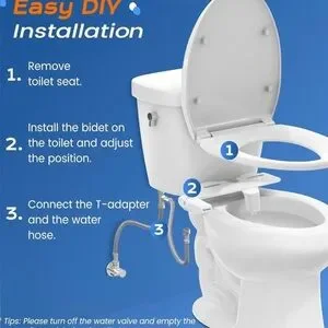 White Bidet Attachment for Toilet Easy DIY NIB