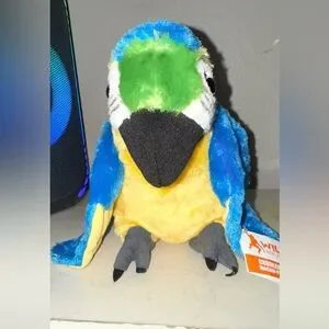 Wild Republic Blue And Yellow Parrot Plush Toy