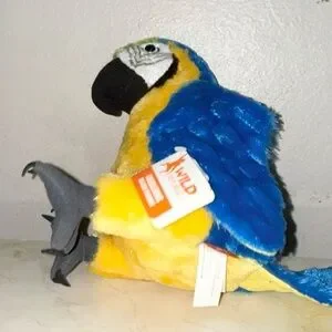 Wild Republic Blue And Yellow Parrot Plush Toy
