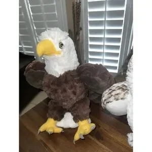 Wild Republic Eagle Bird Brown Owl White Plush Stuffed Animal