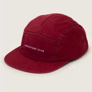 Will & Bear Adventure Club Archie Maroon 5-Panel Adjustable Hat New With Tags