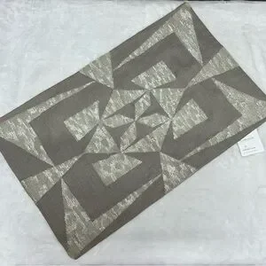 Williams Sonoma Beaded Lyncort Zardozi Linen Lumbar Pillow Cover Geo 14 x 22 NWT