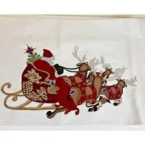 Williams Sonoma Table Sample Santa 16 x 40" Twas the Night Before Christmas
